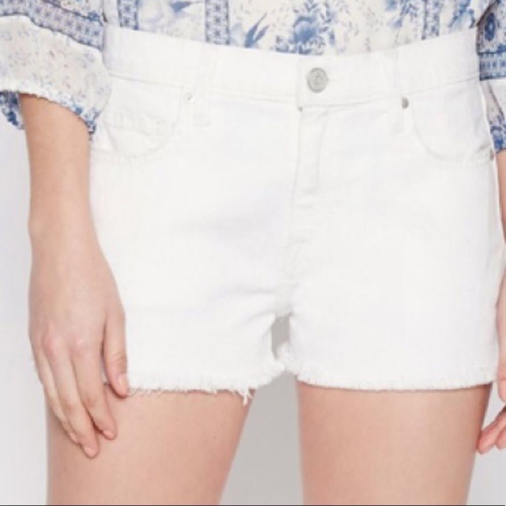 Joie Shayna Denim Shorts White